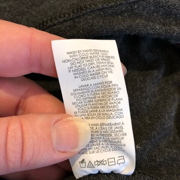 Cabi Elegant Tee charcoal gray collared v neck knit top size Large #4258 - Picture 10 of 15